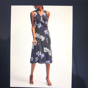 Banana Republic Sleeveless Floral Wrap Dress